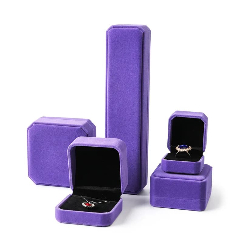 Portagioie in velluto - Custodia per anelli Collane Bracciali Scatola per anelli Scatola regalo Porta orecchini Confezione regalo Organizzatore per collane
