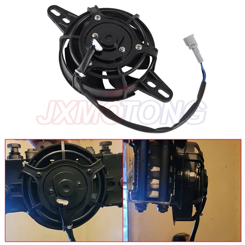 Ventola di raffreddamento per radiatore universale per moto Radiatore olio Dispositivo di raffreddamento dell'acqua Ventola elettrica da 4 pollici 5 pollici per tutte le bici da cross Motocross ATV