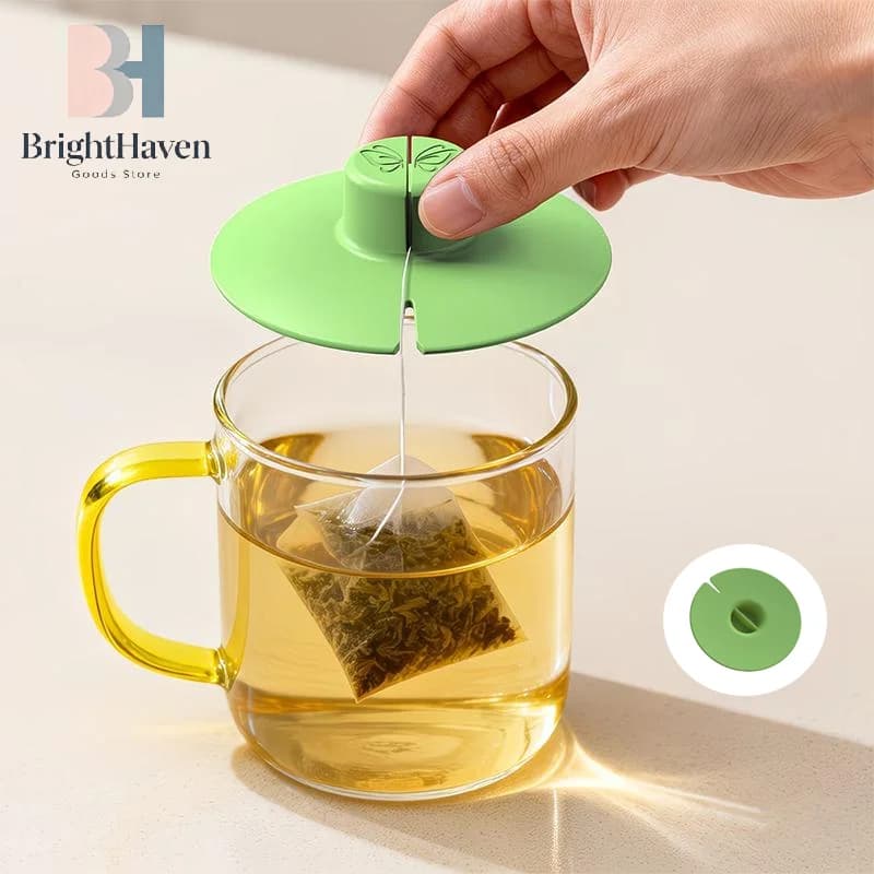 Silicone Tea Bag Partner With Handle Tea Bag Holder & Squeezer Reusable Mugs Lids Easy To Use Dishwasher Safe B.H