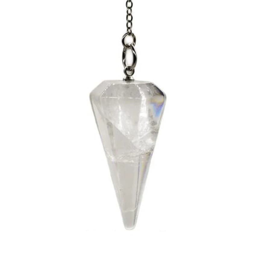 Cristallo di guarigione naturale quarzo piramide esagonale Reiki ciondolo a pendolo divinazione rabdomanzia Chakra pietra pendoli amuleto gioielli