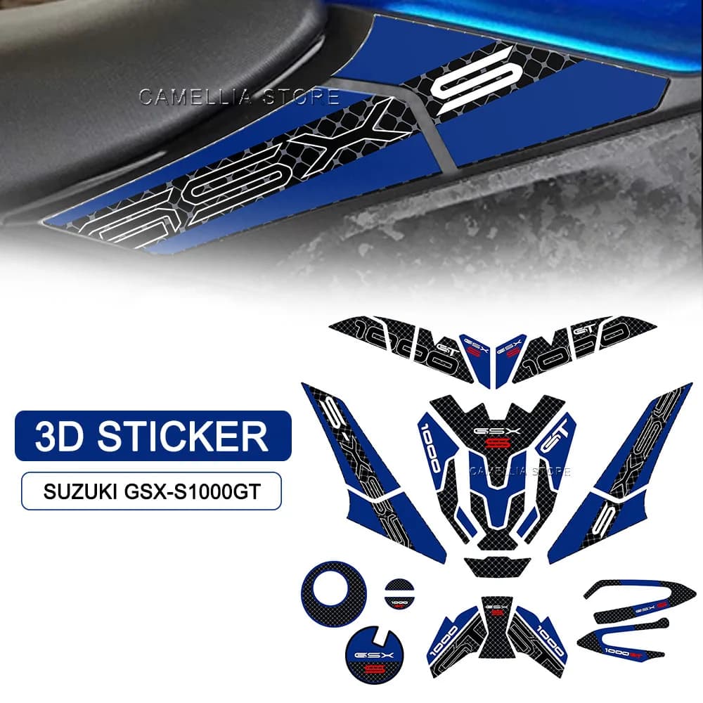 Adesivo per serbatoio carburante Adesivo di protezione impermeabile in resina epossidica 3D Accessori moto per Suzuki GSX-S1000GT