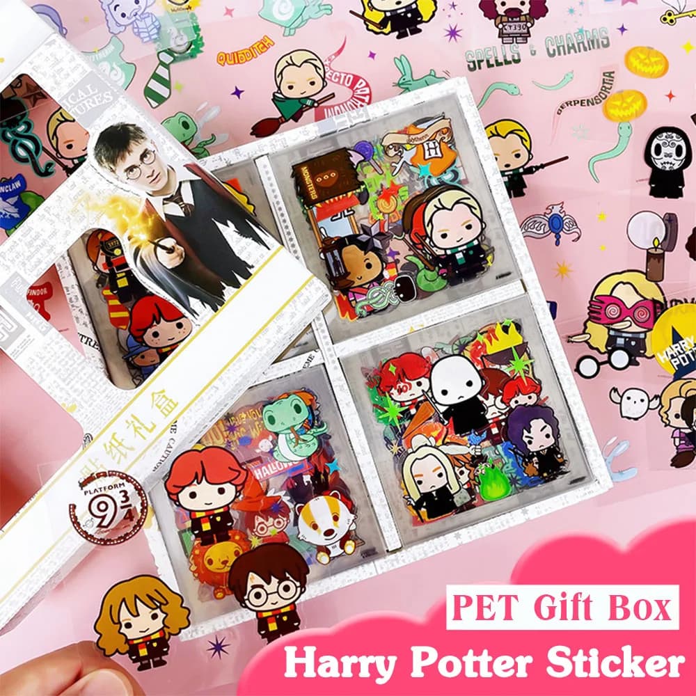 Set di 60 Adesivi Harry Potter per Scrapbooking, Decorazioni per Bottiglie, Adesivi Impermeabili per Bambini, Senza Duplicati
