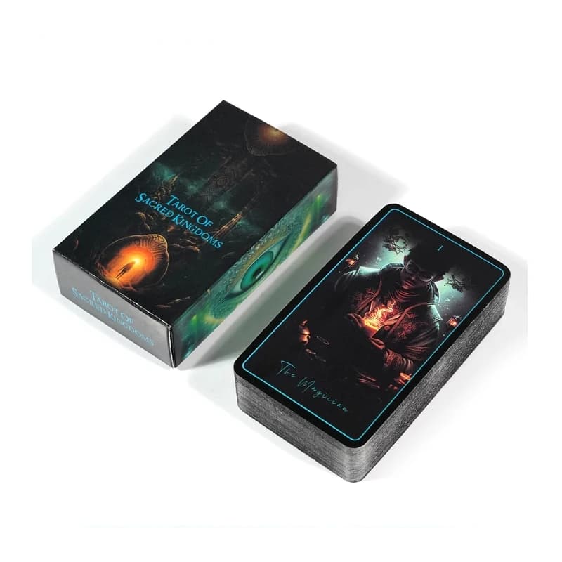 Tarocchi dei Regni Sacri Carte Un mazzo da 78 Oracle Edizione divinazione inglese Borad Giochi di gioco