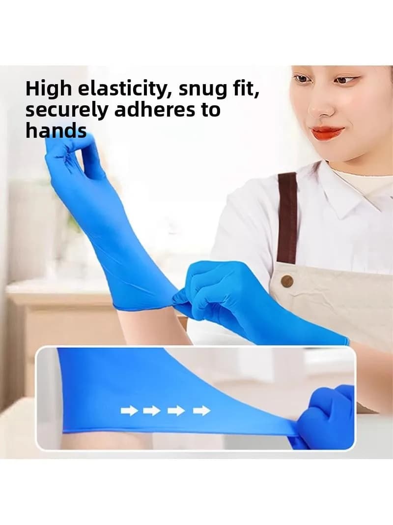 Guanti in Nitrile Monouso, Resistenti, Impermeabili, per Cucina e Pulizie Domestiche