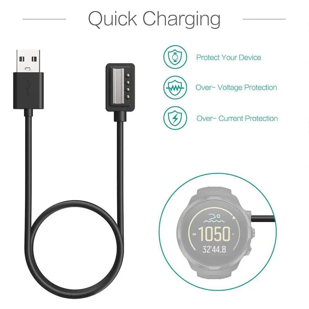 Cavo USB cavo di ricarica per caricabatterie USB a ricarica rapida per Suunto 9 Baro Suunto9 Smartwatch D5 Spartan Sport Wrist HR Ultra Ambit 4
