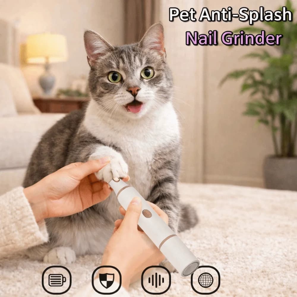 Tosatrice Elettrica per Cani a Basso Rumore, Design a Doppia Testa, Potente Motore, Lima per Unghie per Gatti, Ricarica USB, Strumento Professionale per la Toelettatura degli Animali