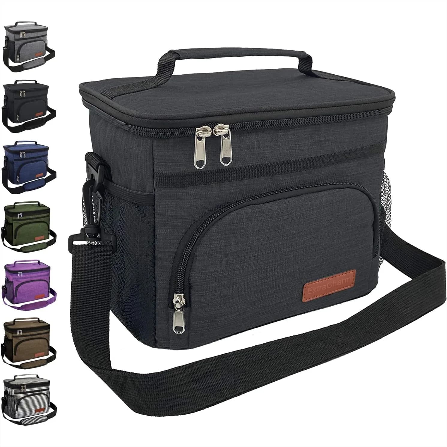 Borsa Termica per Pranzo per Donne e Uomini, Borsa Frigo Impermeabile con Tracolla Regolabile, Grande Contenitore Riutilizzabile per Ufficio e Picnic