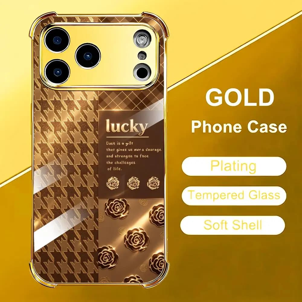 Brown high-end Fashion glass phone case for coque iphone for carcasa iphone for rhode for iphone 17 、16、15、14、13、12pm Pro Plus