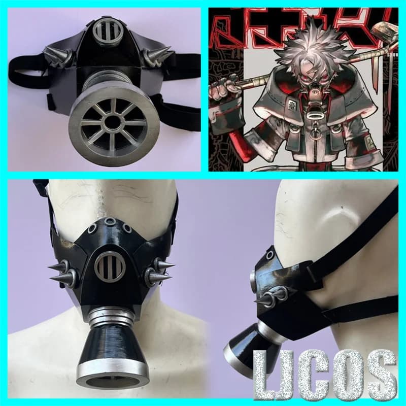 GACHIAKUTA Riyo Mask Cosplay Gas mask Puntelli Accessories Punk Gothic Soul Character Prop Tactical Breather for Comic With