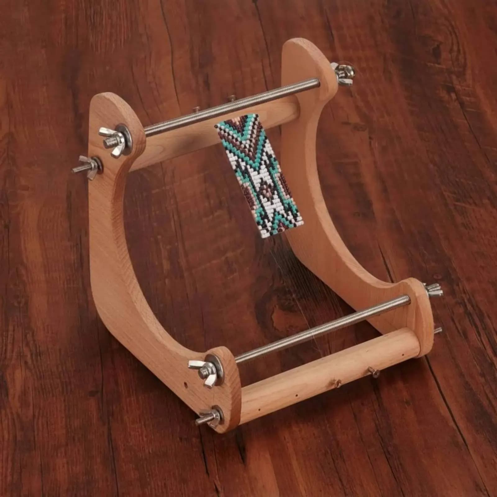 Wooden Bead Weaving Loom DIY Seed Bead Weaving Frame Jewelry Making Tool Sturdy Wood Construction Craft Supply Ergonomic Design