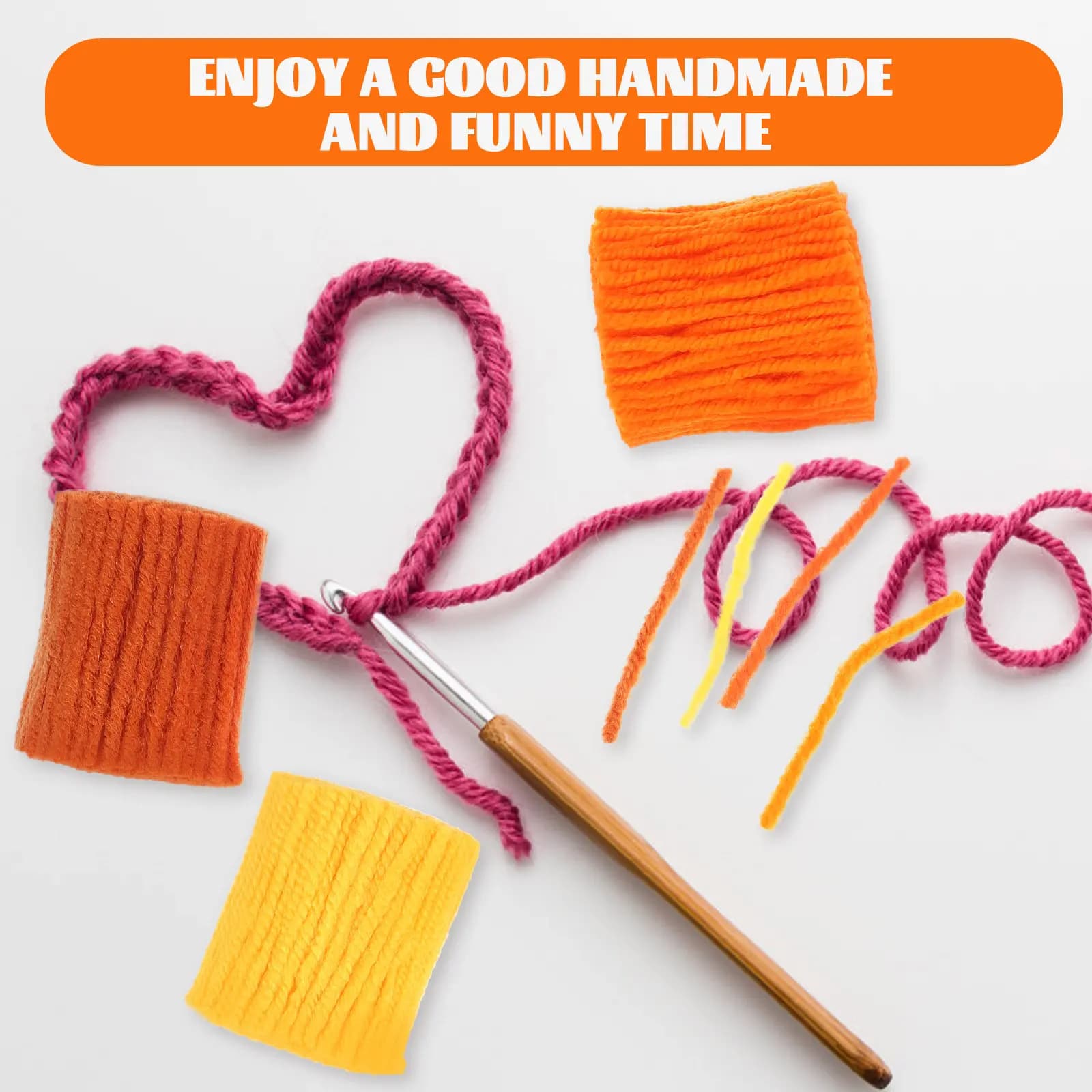 Set di 12 Ganci per Tappeti in Fibra Acrilica, Filato per Lavorazione a Maglia e Uncinetto, per Decorazioni Domestiche e Creazioni Artigianali