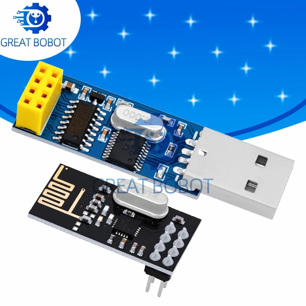 2-in-1 Serial & Wireless Combo Module: CH340T USB Adapter + 2.4G NRF24L01+ for Arduino-Compatible
