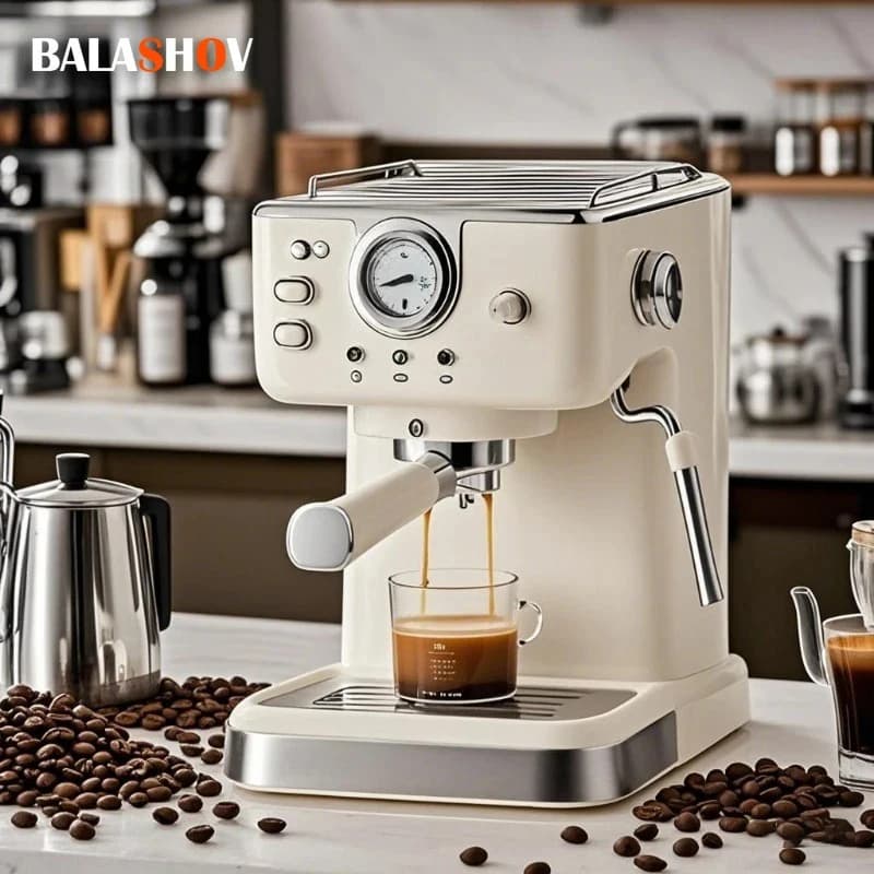 Macchina per caffè espresso italiano 220V Macchina per caffè espresso in acciaio inossidabile Macchina per caffè espresso commerciale semiautomatica per montalatte