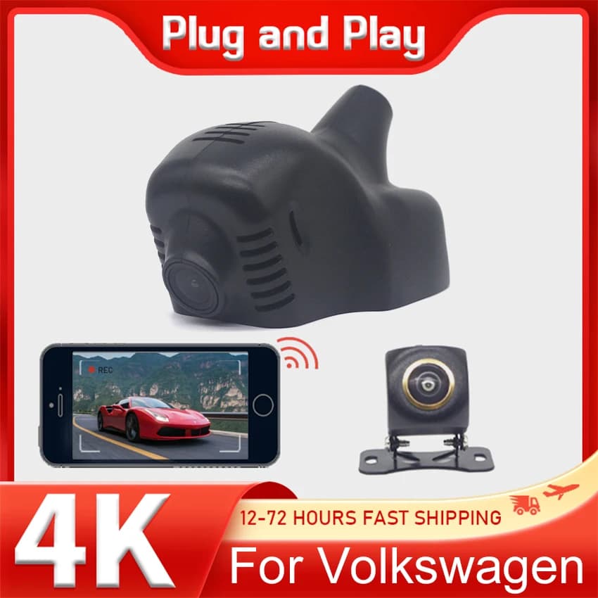 4K Auto DVR Wifi Videoregistratore Dash Cam Macchina Fotografica Per Volkswagen VW PASSAT B7 CC mk6 Tiguan MK1 Golf mk6 mk4 R32 Jetta 2010-2015