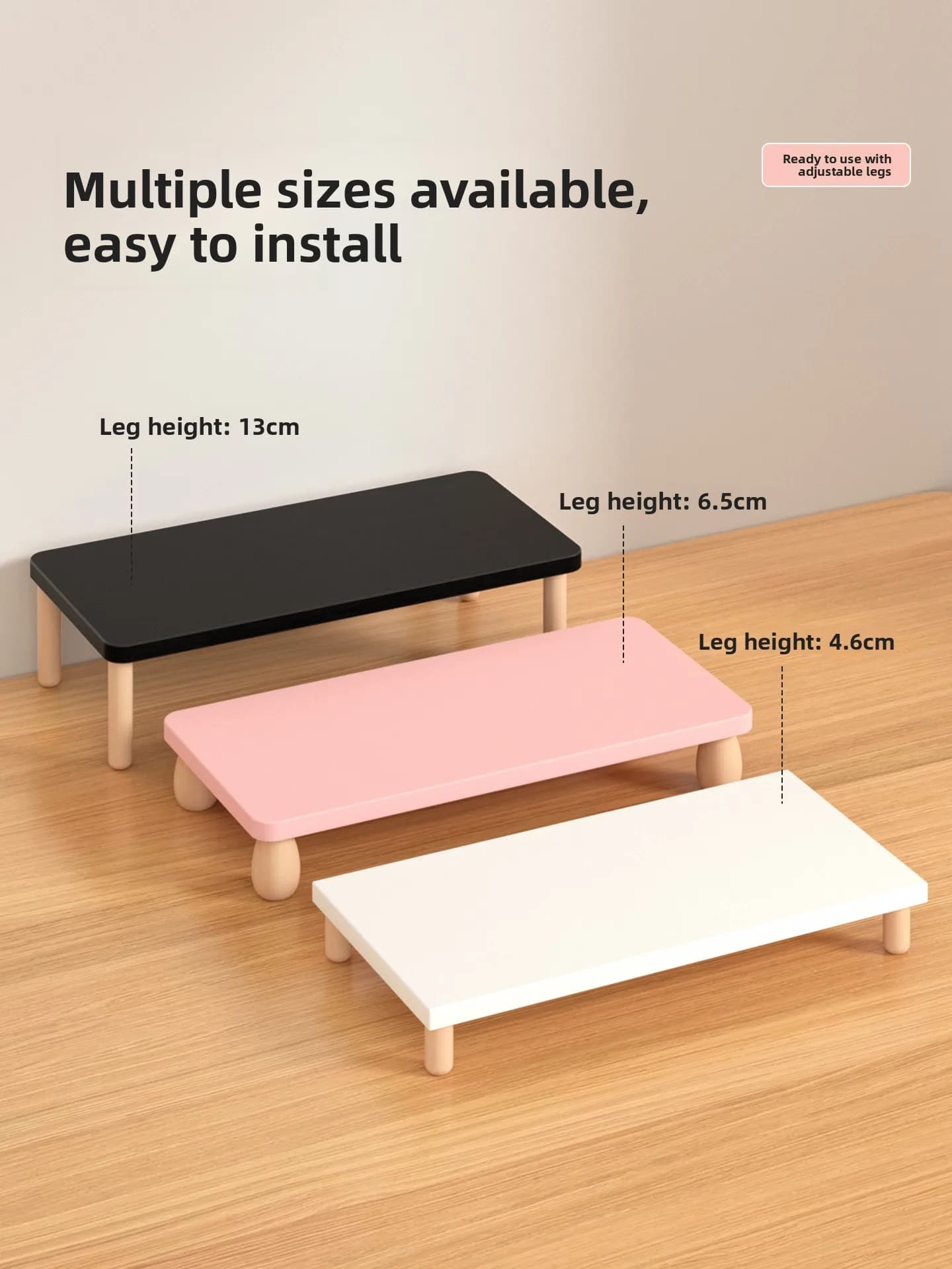 Supporto per Monitor da Scrivania Office Cuter Elevation Stand, Base per Notebook, Organizzatore Display, Materiale in Fibra di Legno Semplice ed Elegante