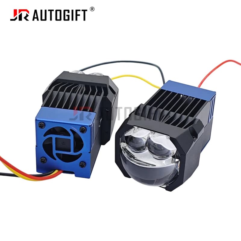 Lenti per Fari Mini Matrix da 1,5 Pollici, Lampadina LED per Fari Auto 90W con Doppio Laser, Modulo Proiettore Bi-LED per Fascio Alto e Basso