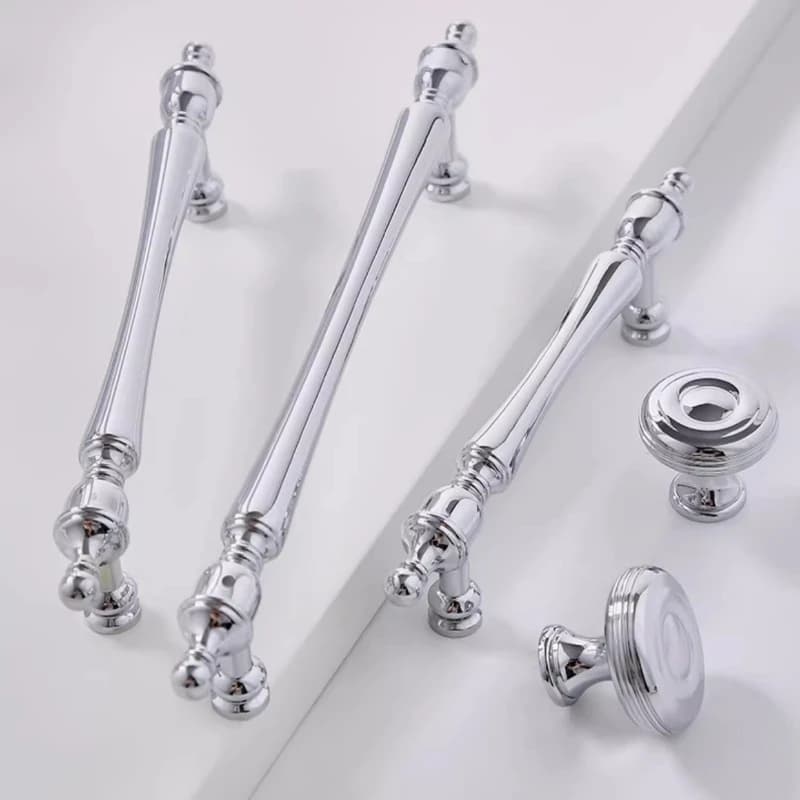 Maniglie per Porte in Stile Americano, Decorazione Unica, Maniglie in Ottone Massiccio per Armadi, Camere da Letto, Cucine, Maniglie a T per Cassetti