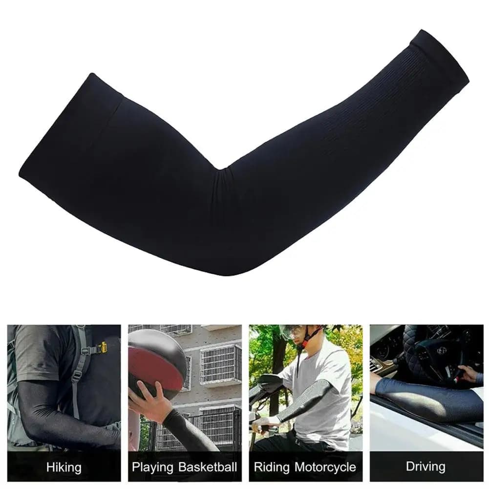 Hot Sale Summer Solar Protection Sleeves Ice Silk Men Plus Size Arm Protective Gloves UV Arm Sleeves Fast Drying Mushrooms