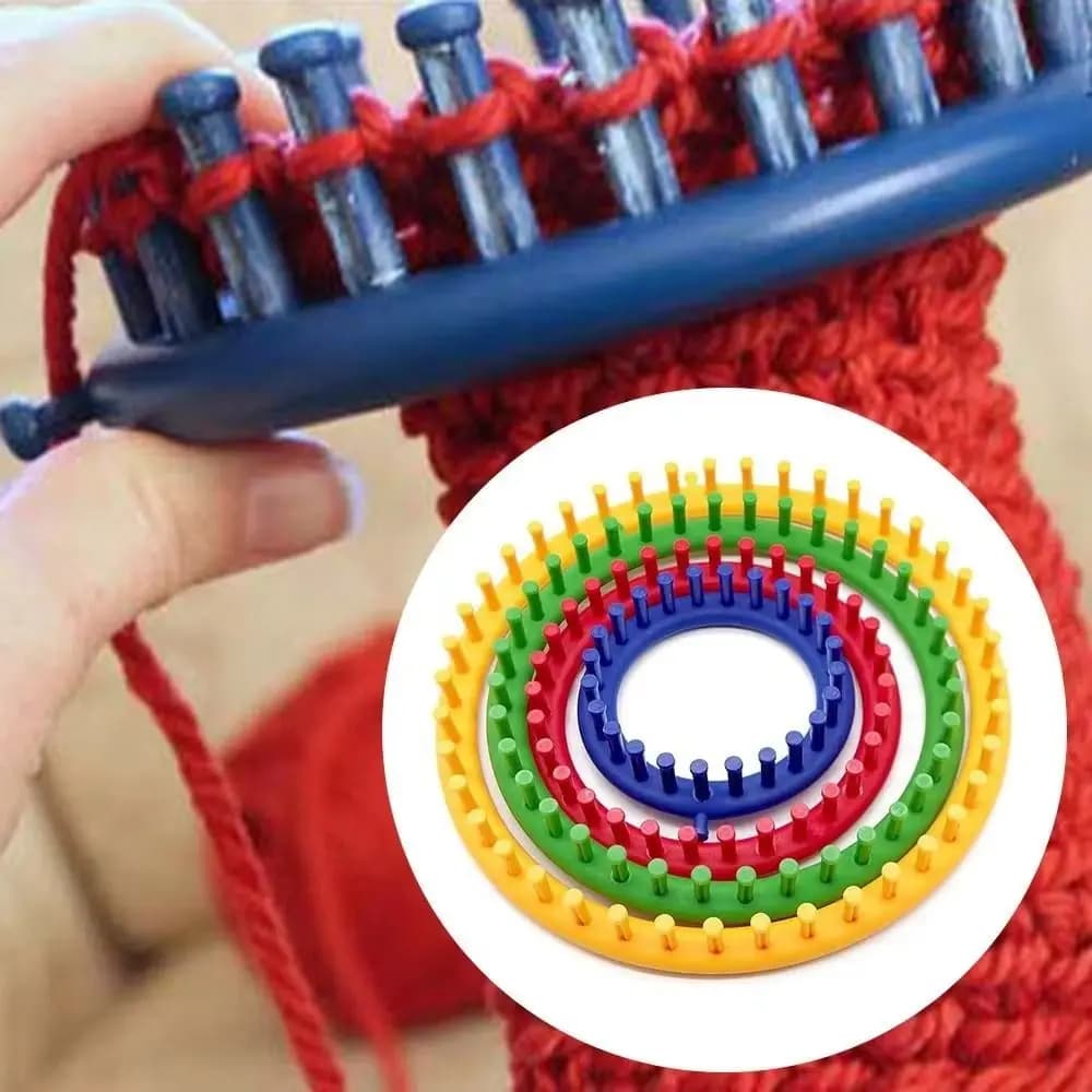 Easy to Use Round Knitting Loom DIY Durable Stitching Knitting Machine Hand Weaving Tools Weaving Scarf Sweater Hat Shawl