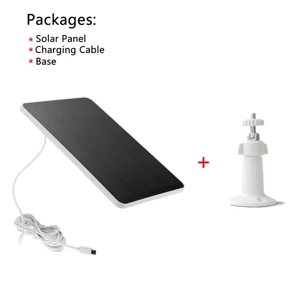 Pannello solare USB Tipo C Telecamera per campanello di sorveglianza di sicurezza a basso consumo impermeabile esterna Telecamera di sorveglianza solare 3W 6V