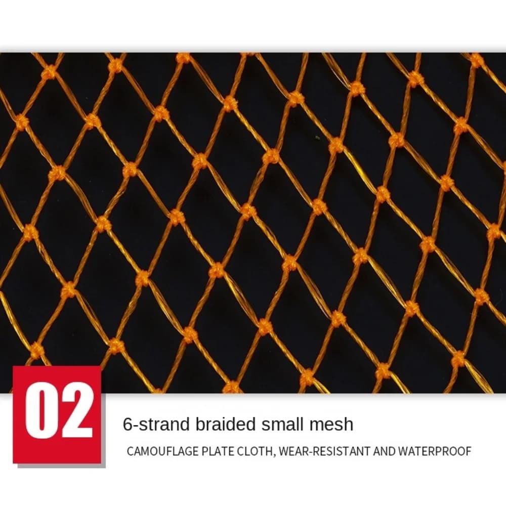 Easy to Carry Nylon Fishing Net Bag Yellow Foldable Thread Collapsible Fish Cage Fishing Basket And Protection Fishing