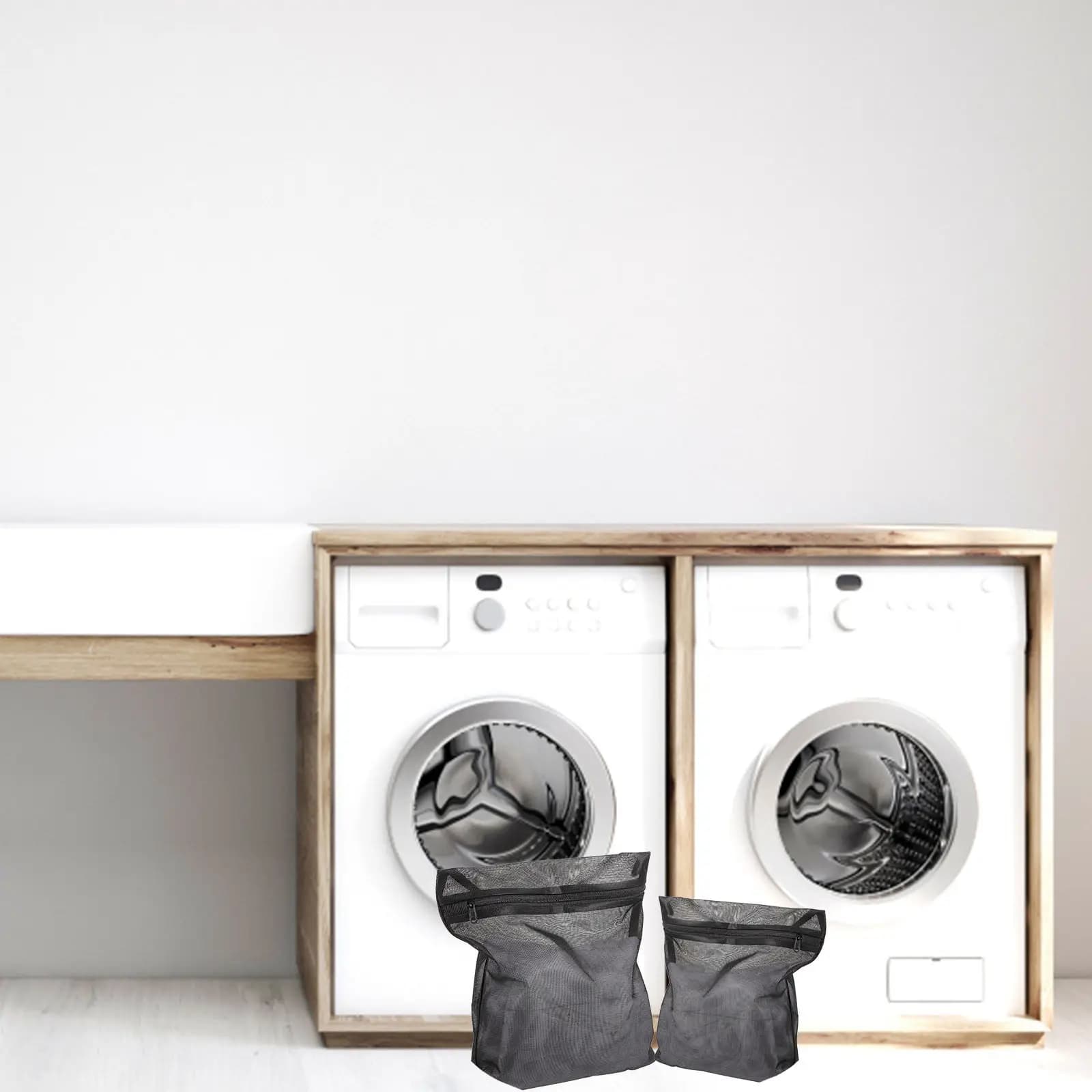 4Pcs Laundry Mesh Bags Polyester Reusable Wash Bags for Delicates Bra Underwear Socks Baby Clothes Washing Machine Organizer