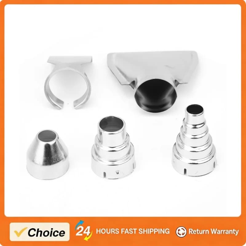 Set di 5 Ugelli per Pistola ad Aria Calda 35mm/40mm, Ugelli in Acciaio Inox per Pistola Termica, Accessori per Soffiatore ad Aria Calda