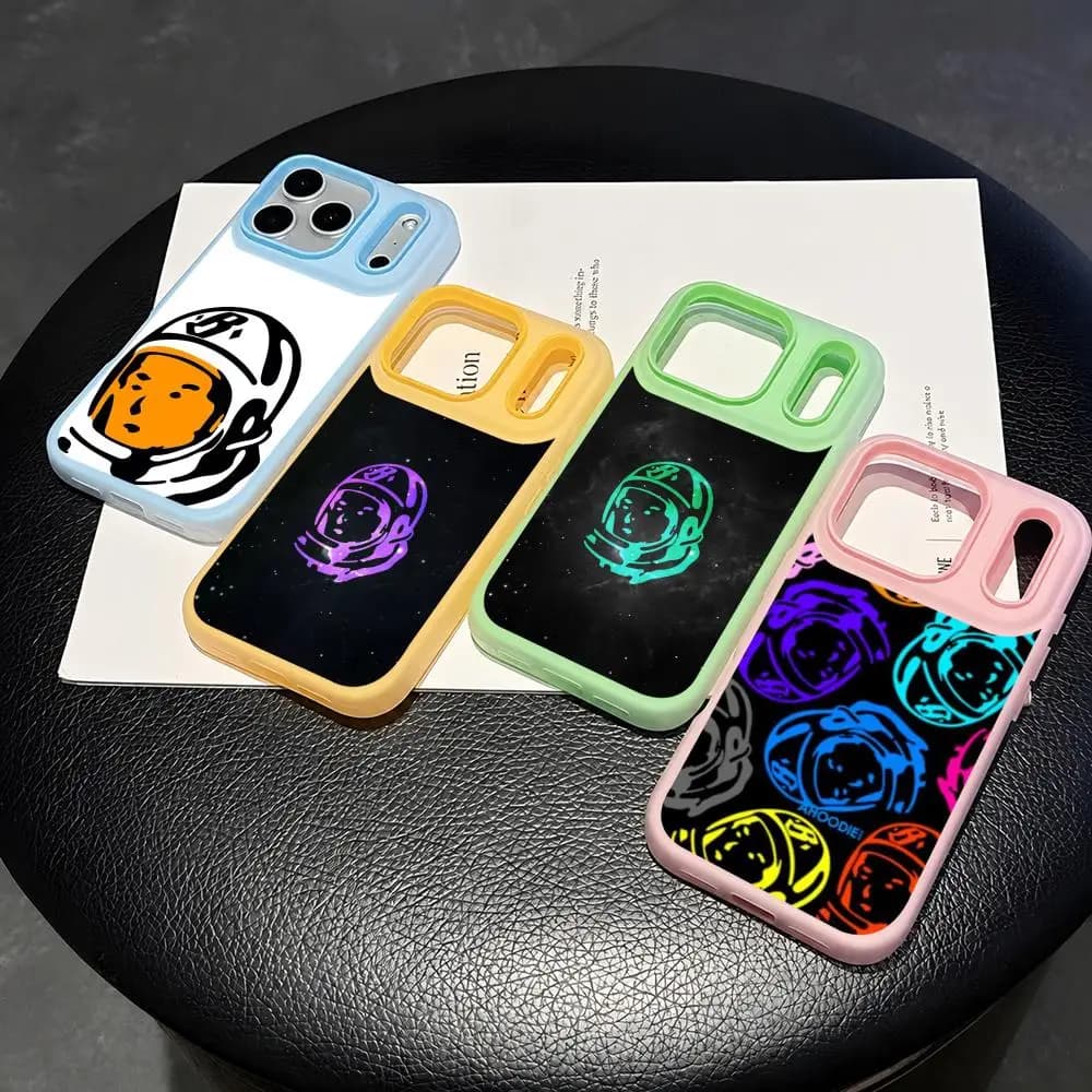 B-Billionaire B-Boys Club Phone Case 2-in-1 Detachable Clear with Card Holder for iPhone 12-17 Soft Multi-Color