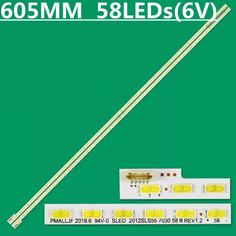 LED Backlight Strip SLED 2012SLS55 7030 58 LJ64-03374A LJ64-03374B KLV-55EX630 KDL-55EX640 KDL-55HX750 KDL-55HX755 LTY550HQ04