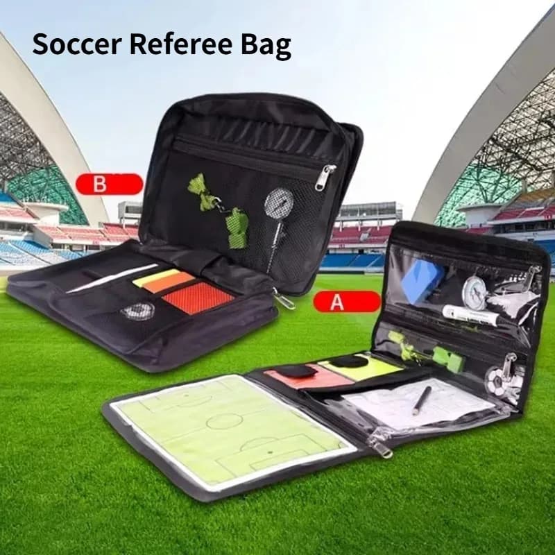 Football Referee Bag Set Professional Soccer Wallet For Referee Equipment Portable Sports Football Match Kit Referee Accessories
