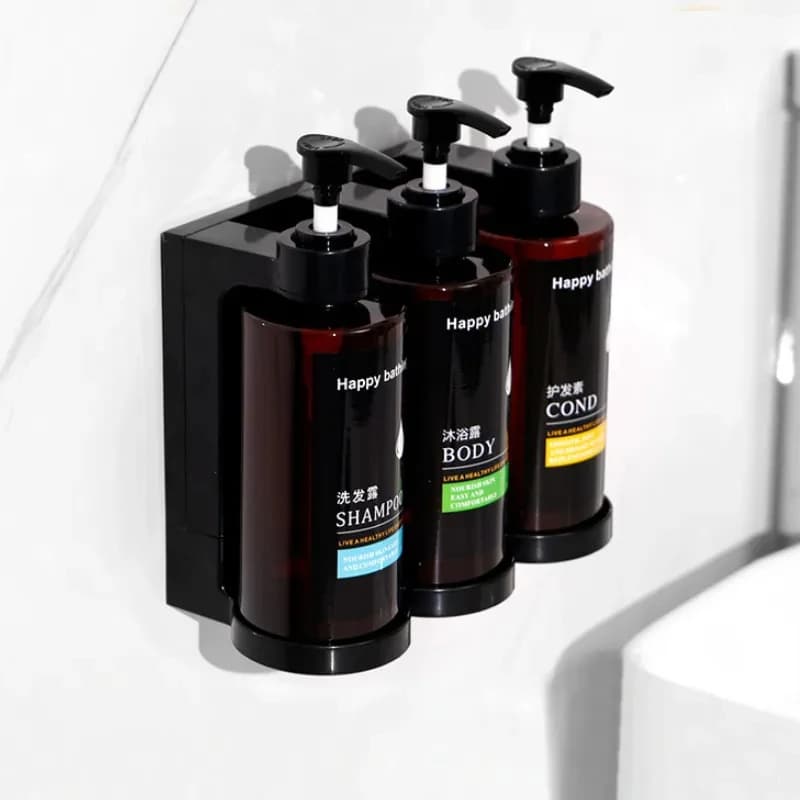 Shampoo e gel doccia per hotel Bottiglie separate Scatole disinfettanti per le mani montate a parete senza punzonatura Dispenser manuali per sapone a parete