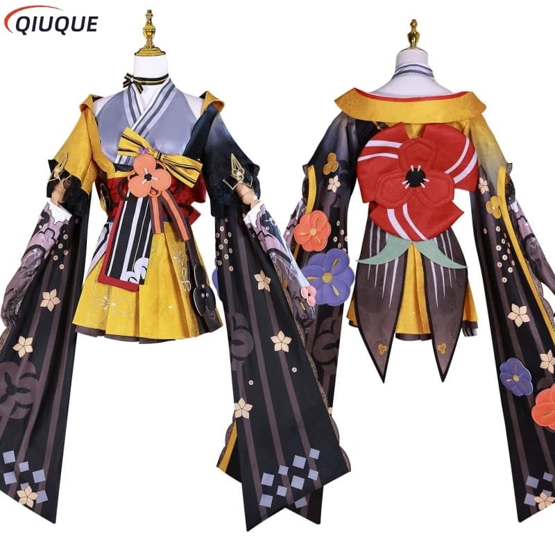 Chiori Costume Cosplay Parrucche Stivali Scarpe Accessori in metallo Costume da donna Set completo Costume da festa di carnevale