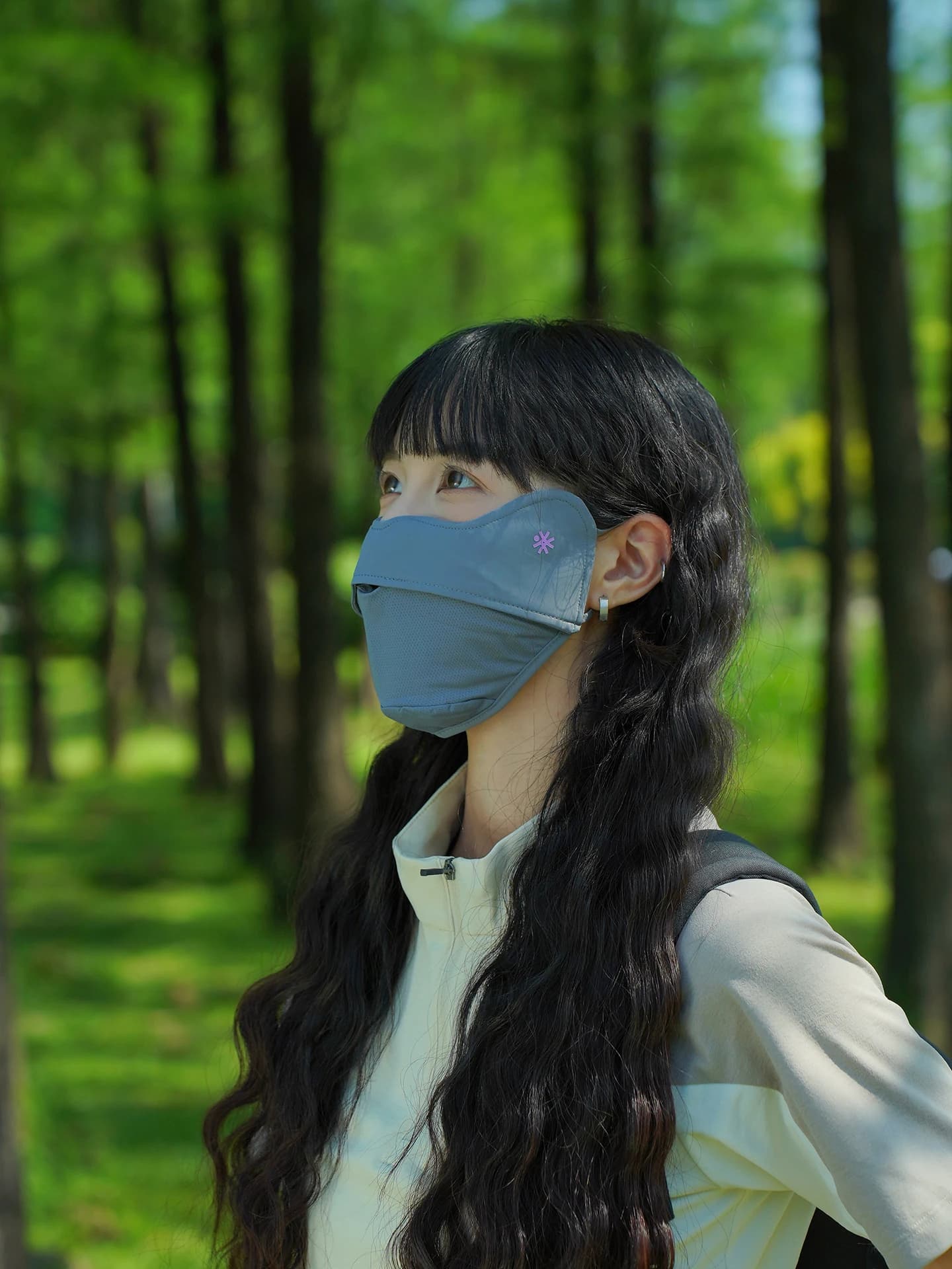 Women's Summer Thin Ice Silk Sun Protection Face Mask Breathable UV Protection Outdoor Cycling Driving Long Rectangle Shape