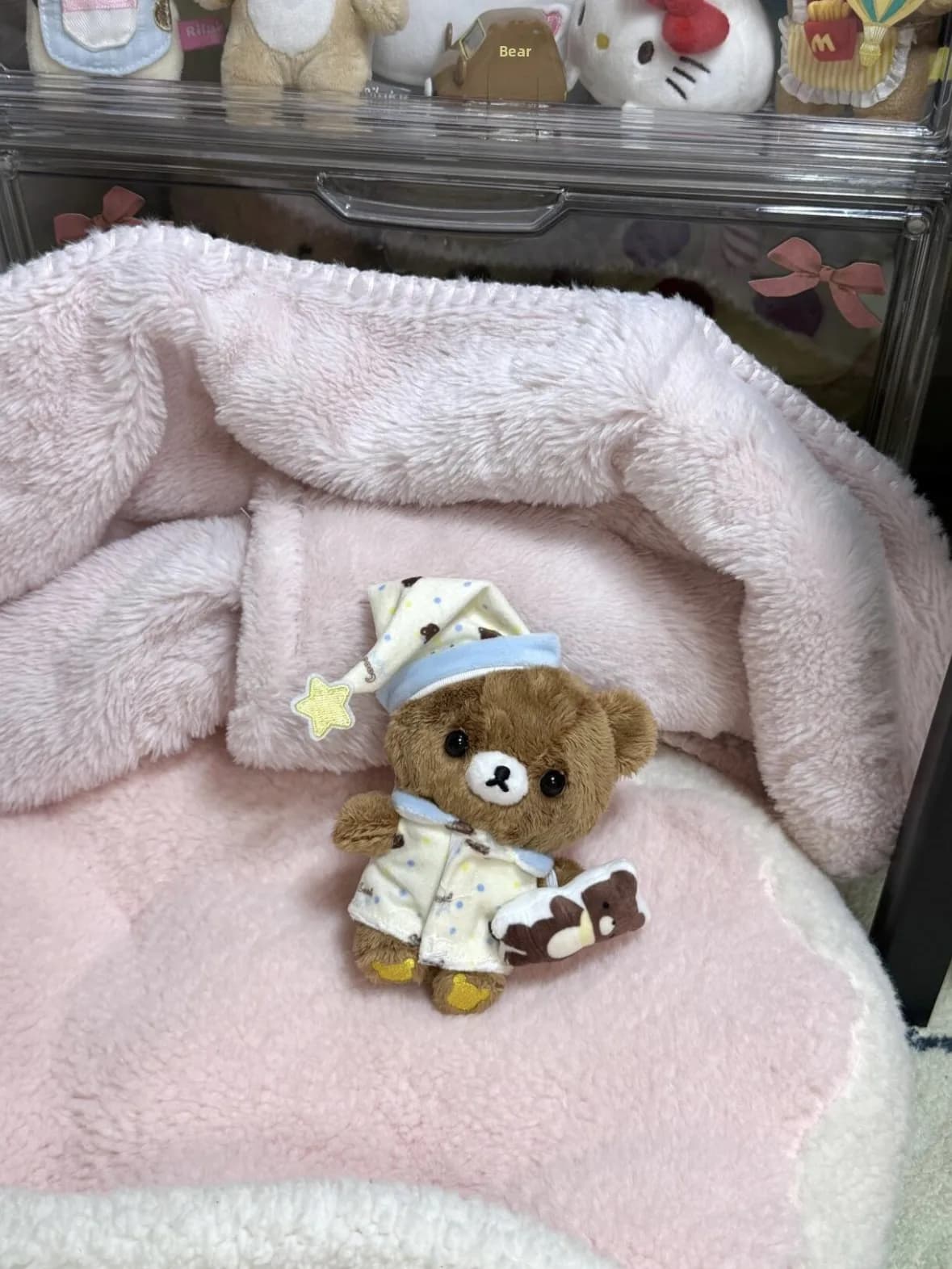 Ciondolo Orsetto Cartone Animato Carino Sanx Lazy Bear Tea Bear, Bambola da Appendere, Orsetto Morbido e Confortevole, Giocattolo in Peluche, Accessorio alla Moda per Borsa