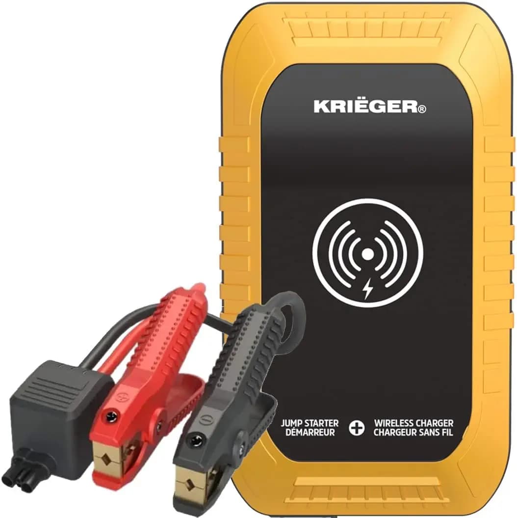 Avviatore portatile al litio Krieger 1000A, 12 V CC, USB-C, morsetti antiscintilla, 1 anno di garanzia