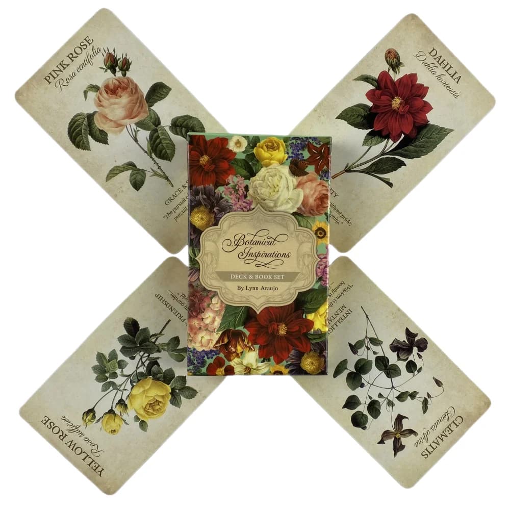 Inspirations botaniche Carte Oracle A 44 Tarocchi Edizione divinazione inglese Mazzo Borad Giochi di gioco per la festa