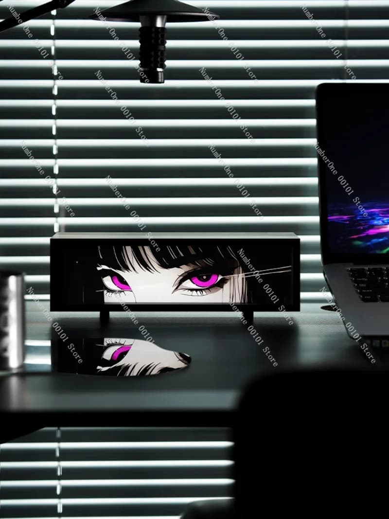 Modern Industrial Style Desk Lamp, Desktop Atmosphere Light and Anime Night Light, Decorative Gift for Gamers and Boys