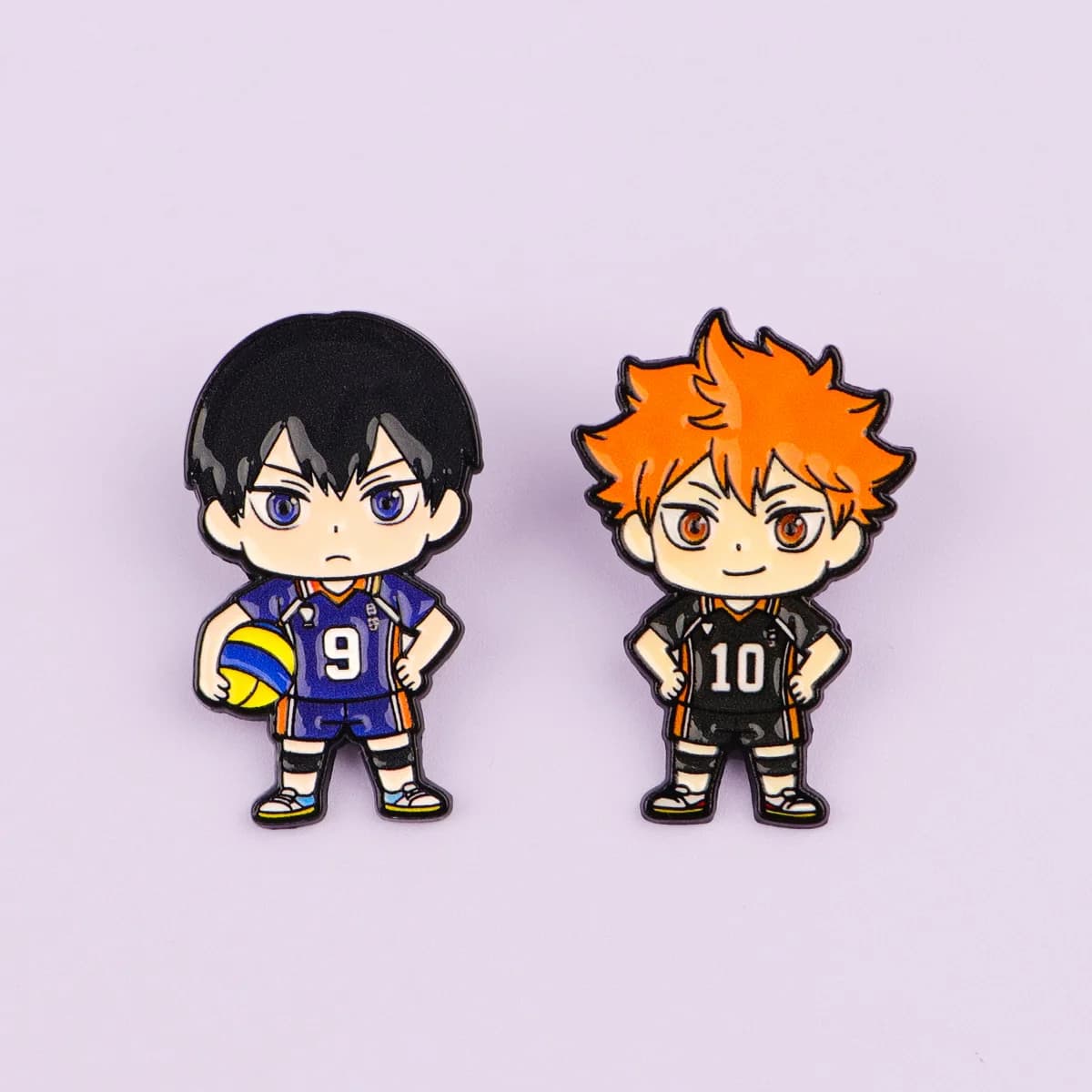 2 Pezzi Spilla in Smalto a Forma di Ragazzo di Pallavolo, Stile Cartone Animato Anime, per Cappotto, Spille da Donna, Distintivi da Risvolto alla Moda, Gioiello Regalo per Amici