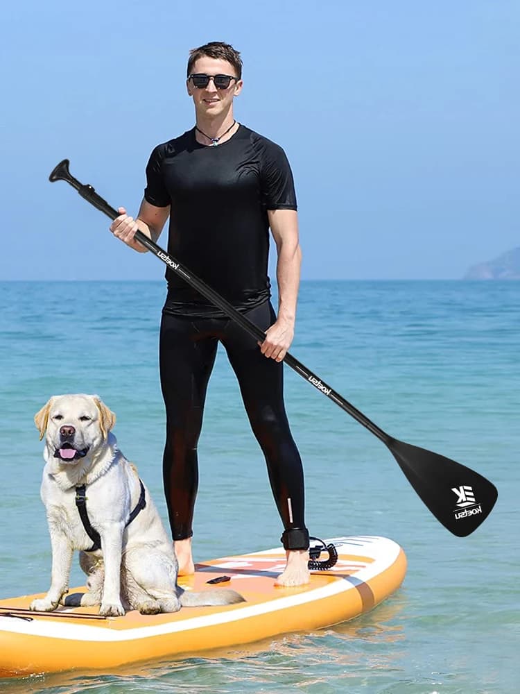 Pagaia SUP staccabile in 3 pezzi, lunghezza regolabile, stand up paddle, pagaia unidirezionale in lega di alluminio per canoa, kayak