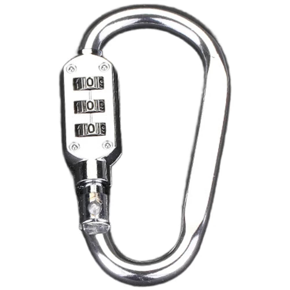 Mosque to D in Aluminium Alloy with 4 Cipher Lock for Backpack, Helmet, Bicycle, Basket, Hiking, Gym, Wardrobe, External Use