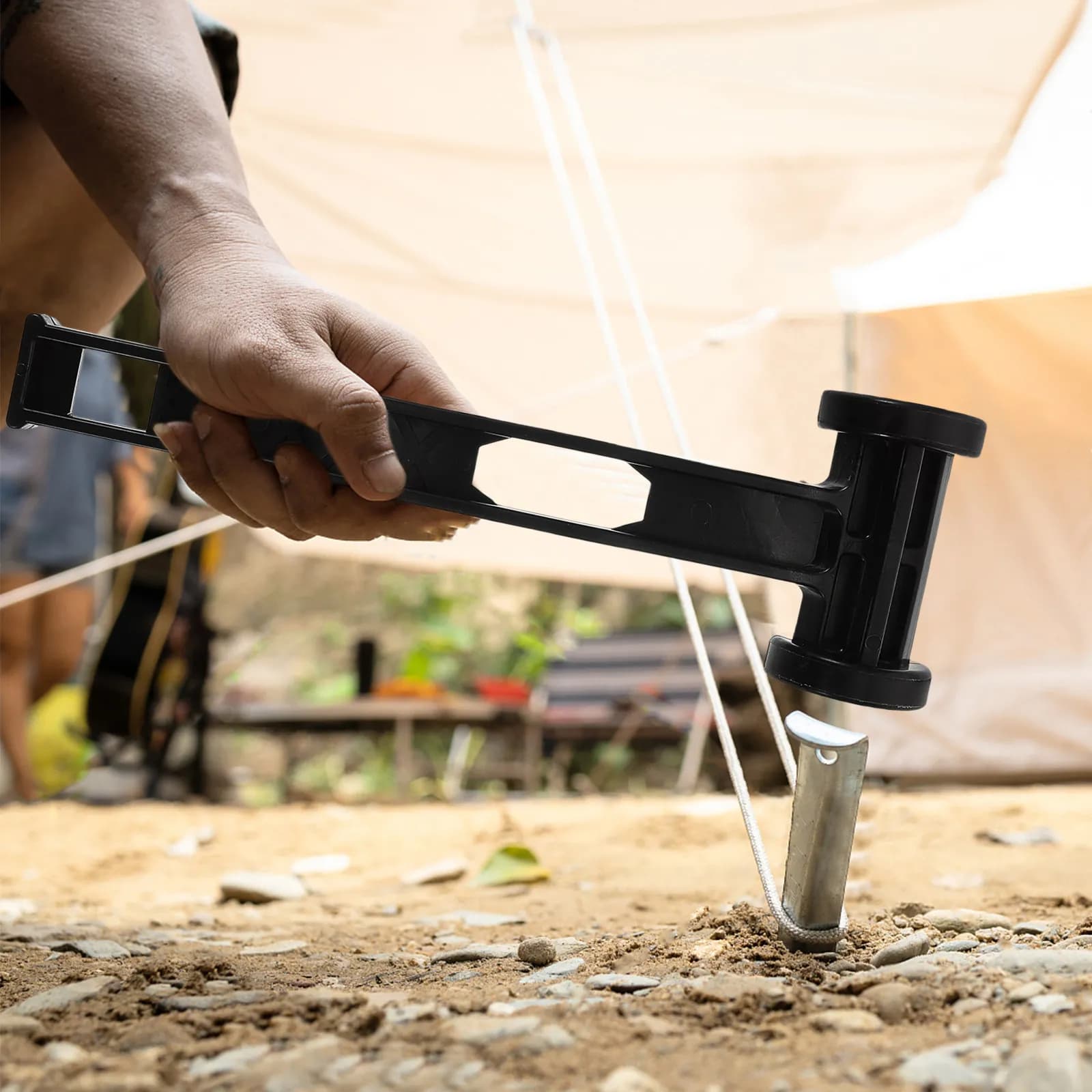 Martello Portatile in Plastica per Picchetti da Tenda, Leggero e Multifunzionale, Strumento Robusto e Affidabile per Campeggio ed Escursionismo