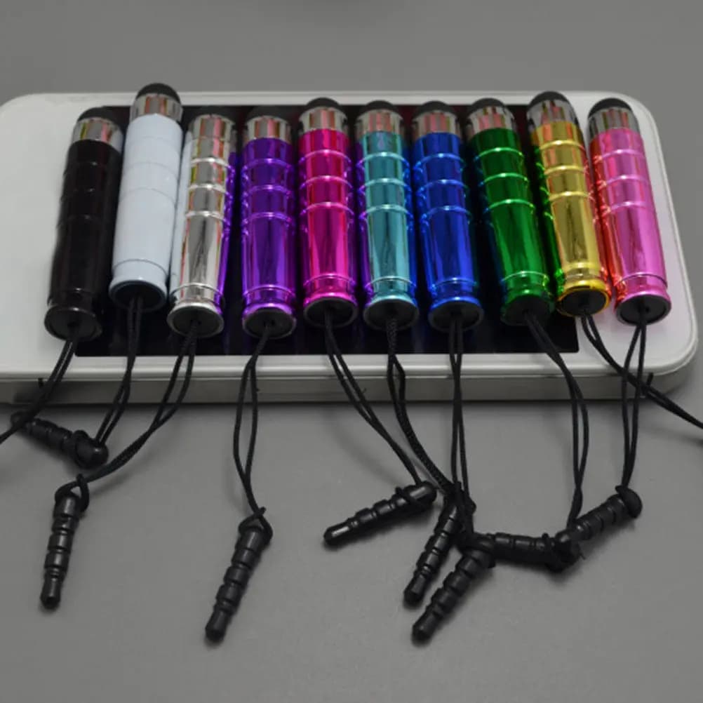 Penne stilo capacitive da 20 pezzi con attacco per jack per auricolari per smartphone, tablet, dispositivi touchscreen, per digitare e disegnare