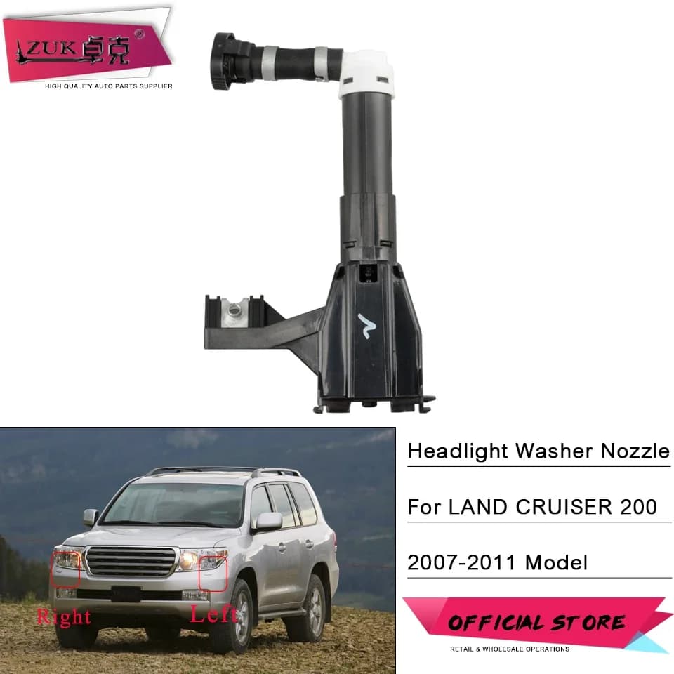 ZUK Faro Lavafari Ugello Attuatore per TOYOTA LAND CRUISER 200 LC200 2007-2011 Water Spray Lamp Head Jet