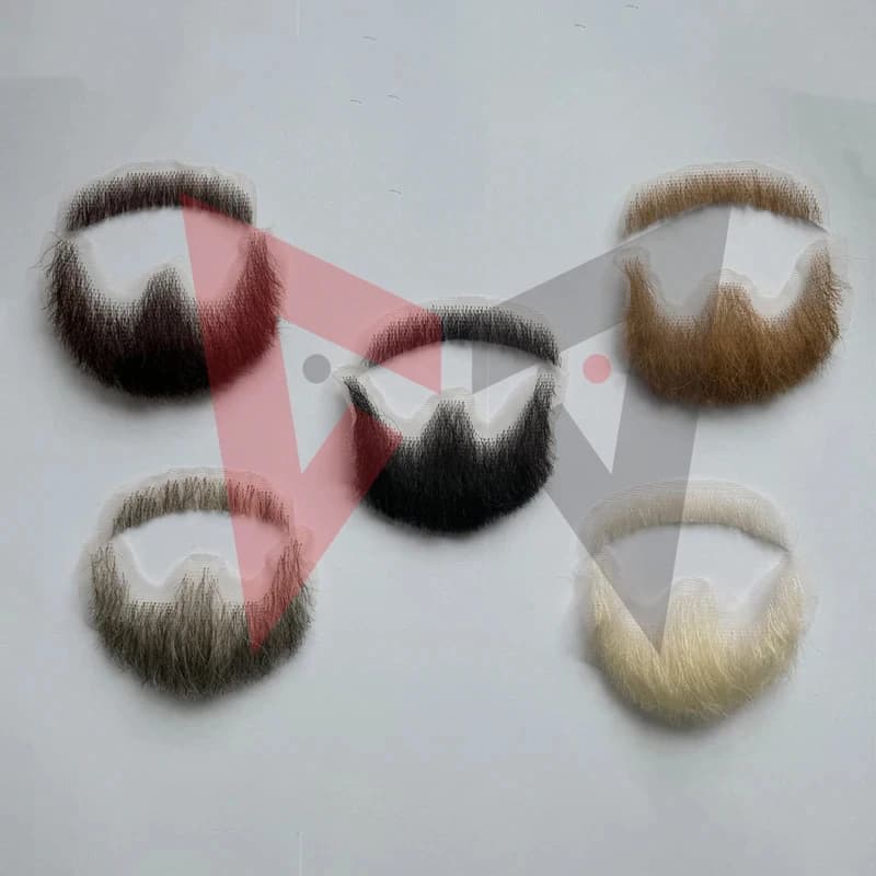 CyNew Barba e Baffi Finti Fatti a Mano per Trucco, Utilizzabili nella Vita Quotidiana, Produzione Video e Televisiva, Accessori Cosplay Artigianali
