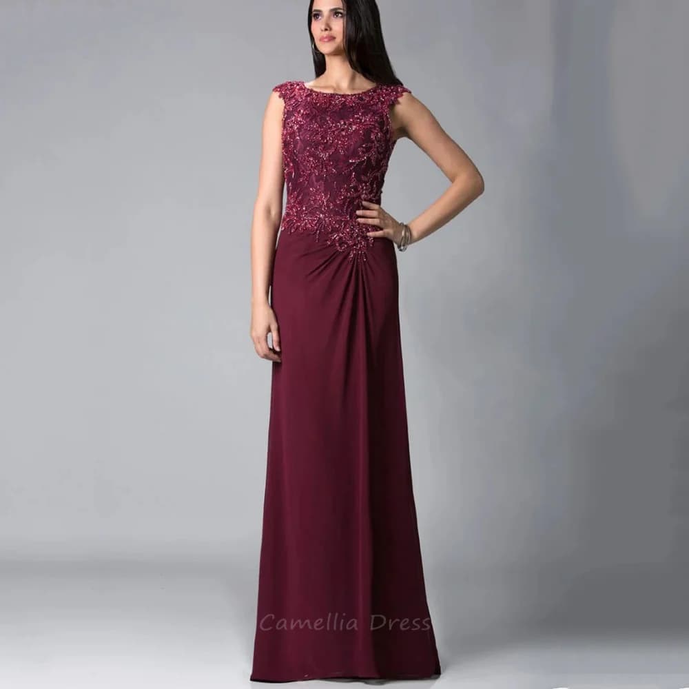 Abito per la madre della sposa personalizzato Abito da cerimonia nuziale in pizzo a sirena con maniche ad aletta con paillettes Abito da sera per la madre della sposa