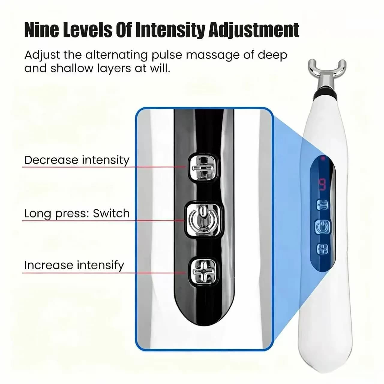 5 in 1 Electric Acupuncture Pen Magnet Therapy Heal Massage Gun Meridian Laser Therapy Heal Energy Pen Relief Pain Tools