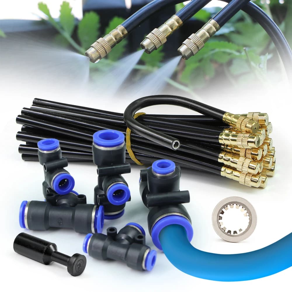 20/30/50cm Flexible Adjustable Atomization Cooling System Angle In Brass 6/8/10/12/16mm Tube Quick Connector Kit Combination FAI FROM TE