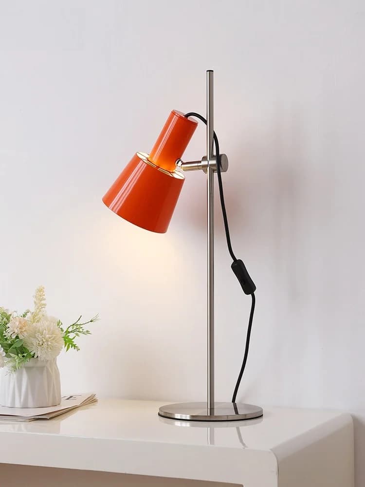 Modern Adjustable Metal Desk Lamp Minimalist Rotatable Table Lamp E27 Reading Light for Bedroom Study Office Desktop