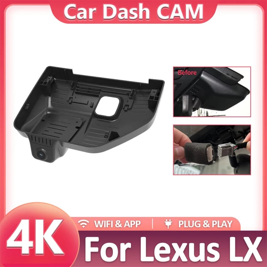 Plug and Play Car DVR Dash Cam Camera for Lexus LX 700h LX700h 2025 UHD Car Camera, APP Control, Night Vision, Loop Recording