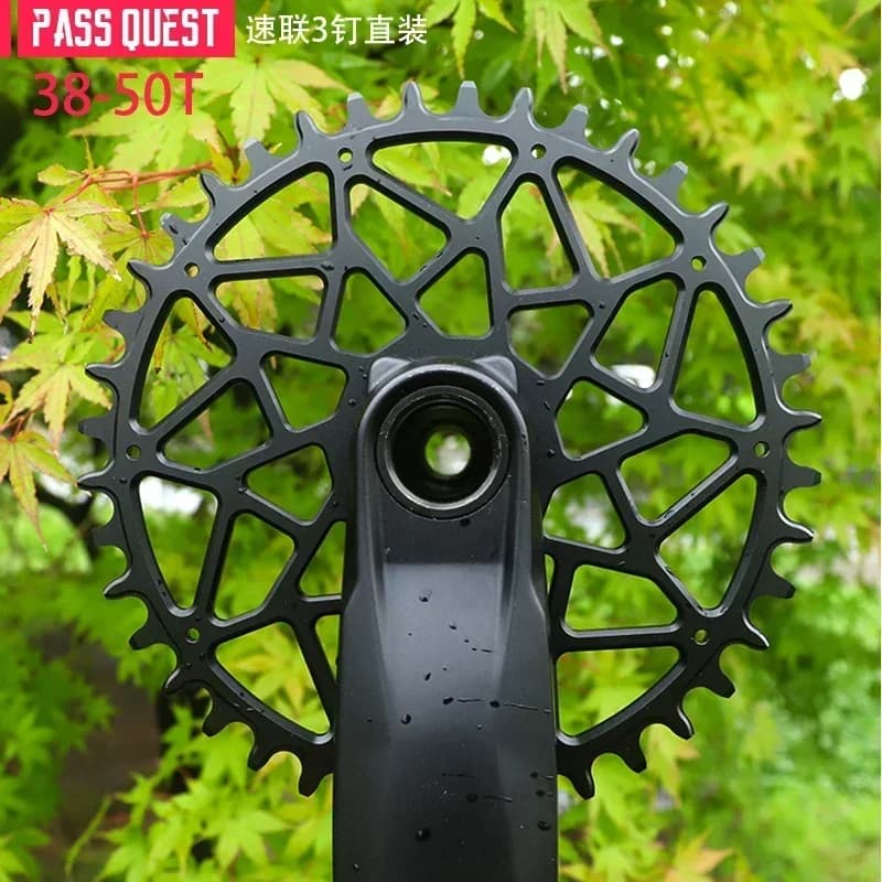 PASS QUEST-Pena larga stretta, ruota dentata 38T-52T, ruota dentata nera GXP 0mm OffestDirect Mount,